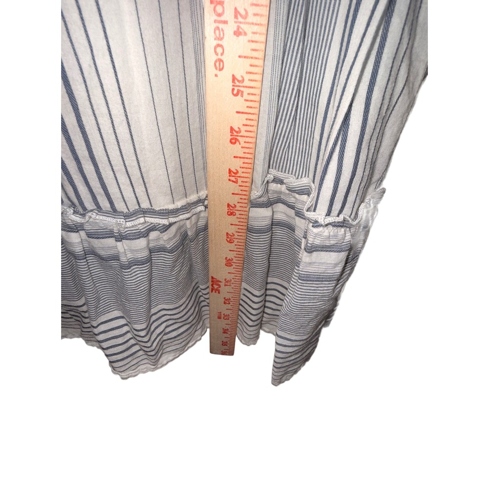 Coastal Old Money Striped Maxi Dress L Summer Quiet Luxury Nautical Resort - Picture 9 of 15